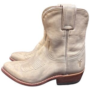 Frye Billy Ivory-Yellow Short Cowgirl booties size US 5.5